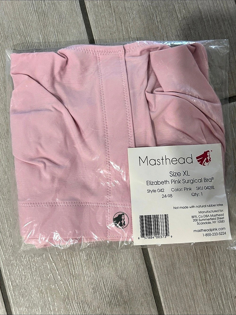 Masthead Elizabeth Pink Surgical Bra Pink XL